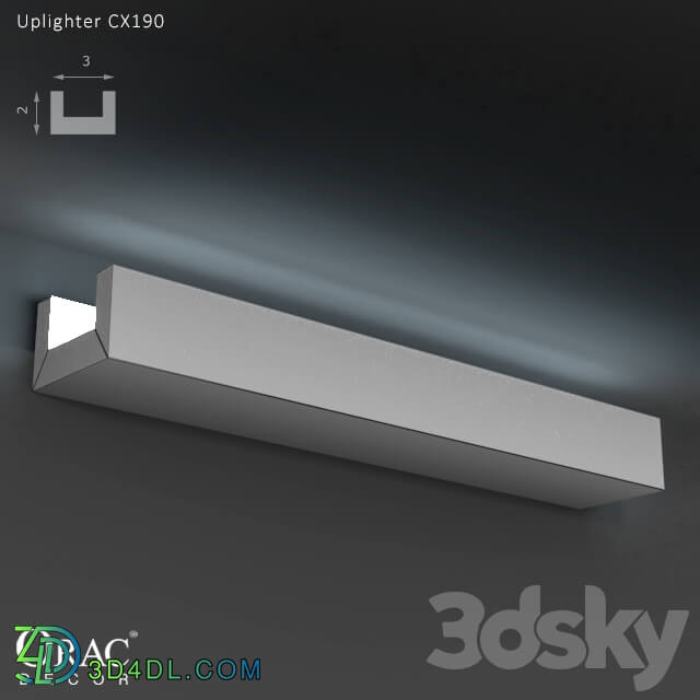 Decorative plaster - OM Uplighter Orac Decor CX190