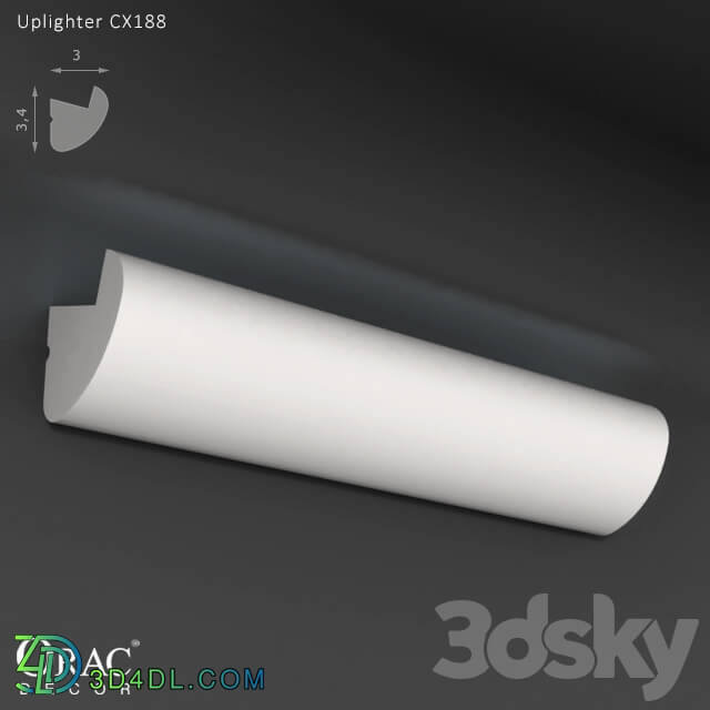 Decorative plaster - OM Uplighter Orac Decor CX188