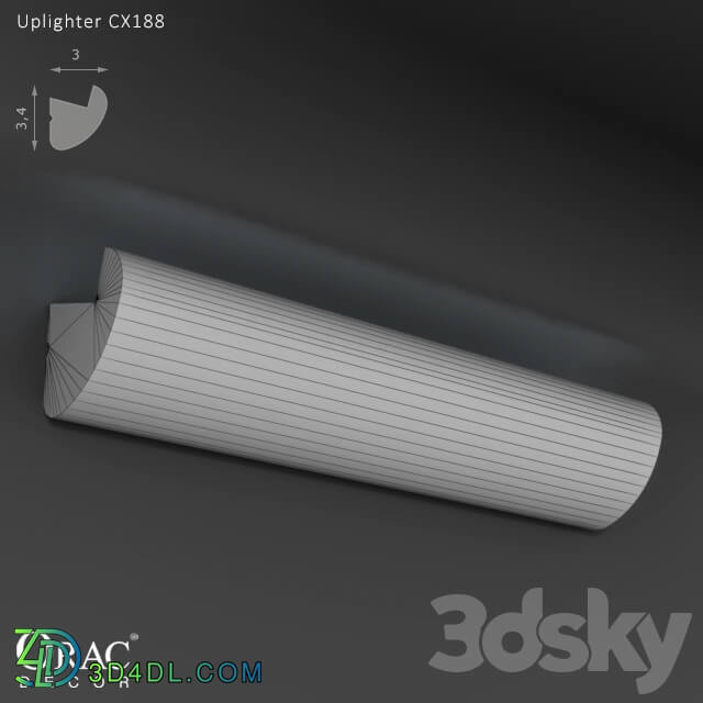 Decorative plaster - OM Uplighter Orac Decor CX188