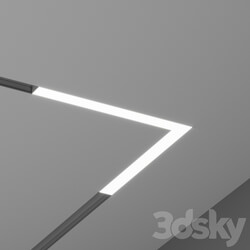 Ceiling lamp - HOKASU OneLine _ LF Angle magnetic track light _white _ recessed_ 