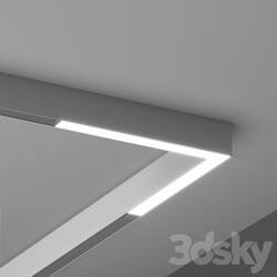 Ceiling lamp - HOKASU OneLine _ LF Angle magnetic track light _white _ surface-mounted_ 