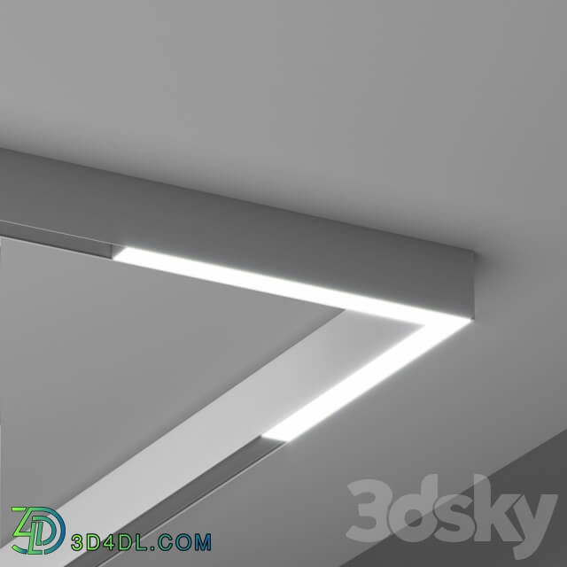 Ceiling lamp - HOKASU OneLine _ LF Angle magnetic track light _white _ surface-mounted_