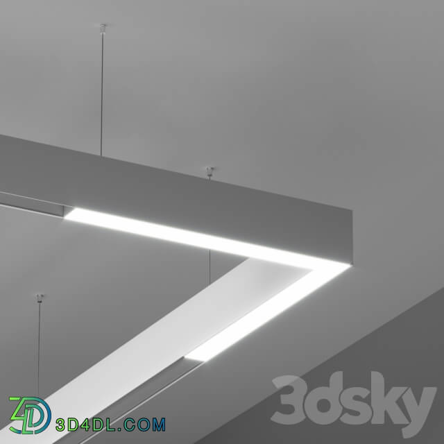 Ceiling lamp - HOKASU OneLine _ LF Angle magnetic track light _white _ pendant_
