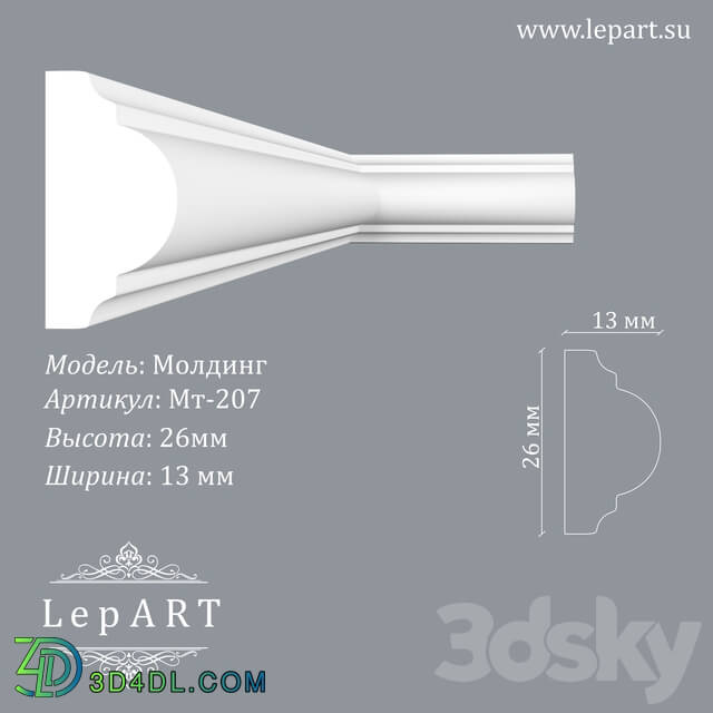 Decorative plaster - Lepart Molding MT-207 OM
