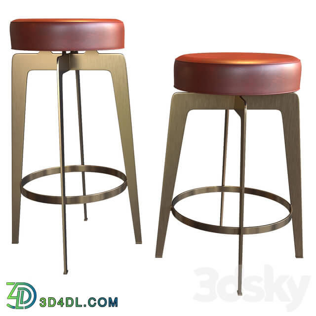 Chair - Hayden Round Counter Stool Brown - Cb2