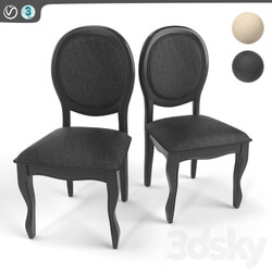 Chair - Set of 2 medallion chairs PRINCE 