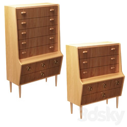 Sideboard _ Chest of drawer - Vintage Teak and Oak Drawer Cabinet 
