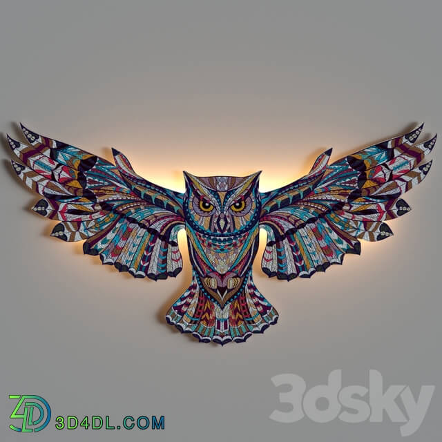 Other decorative objects - Picture of a tree etno owl