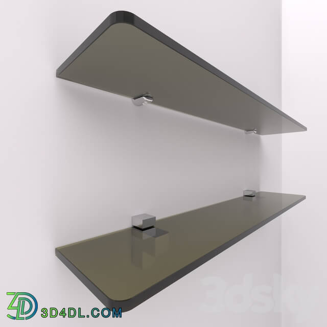 Bathroom accessories - Glass shelves with a set of fasteners