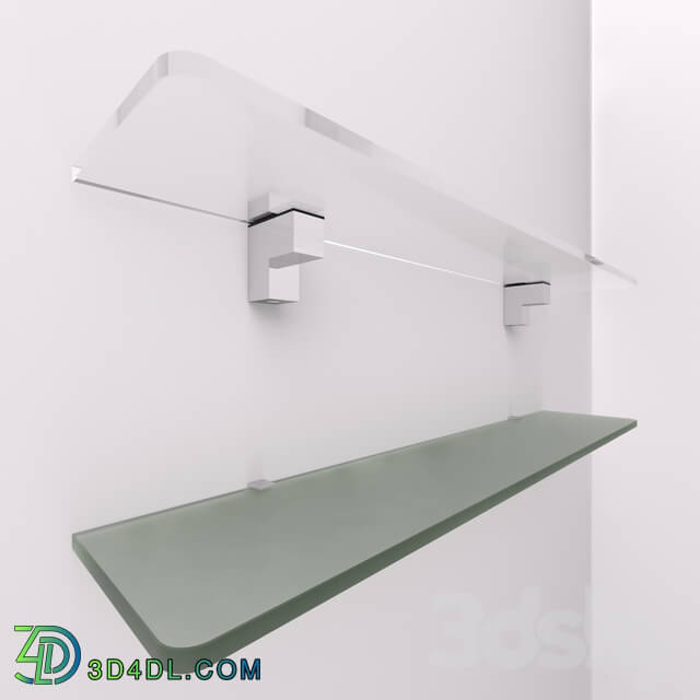 Bathroom accessories - Glass shelves with a set of fasteners