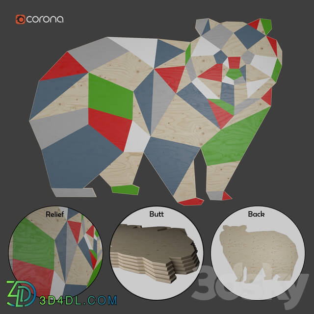 Other decorative objects - Plywood bear