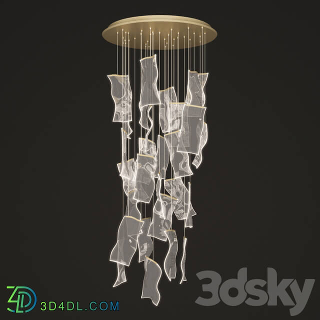 Pendant light - Paper art chandelier