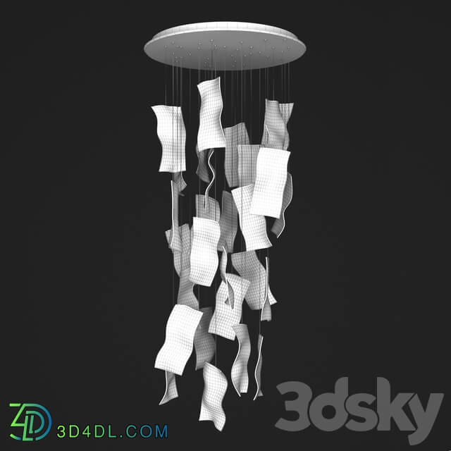 Pendant light - Paper art chandelier