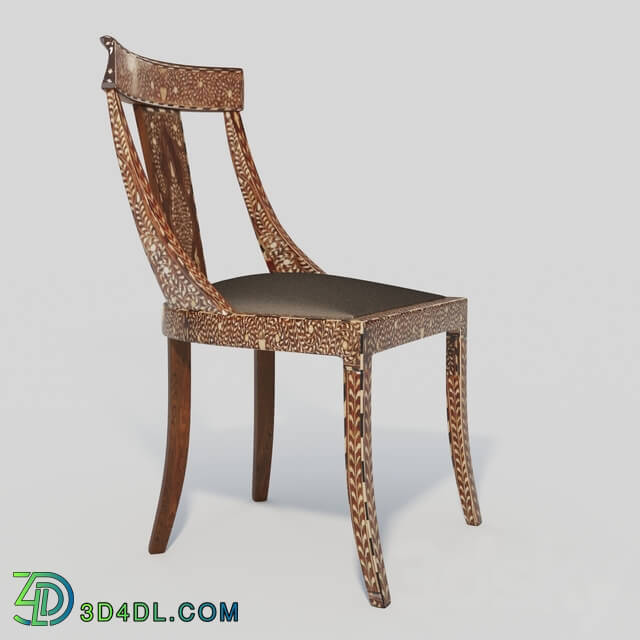 Chair - 19th Century Anglo-Indian Bone Inlay Side Chair