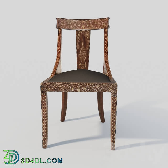 Chair - 19th Century Anglo-Indian Bone Inlay Side Chair