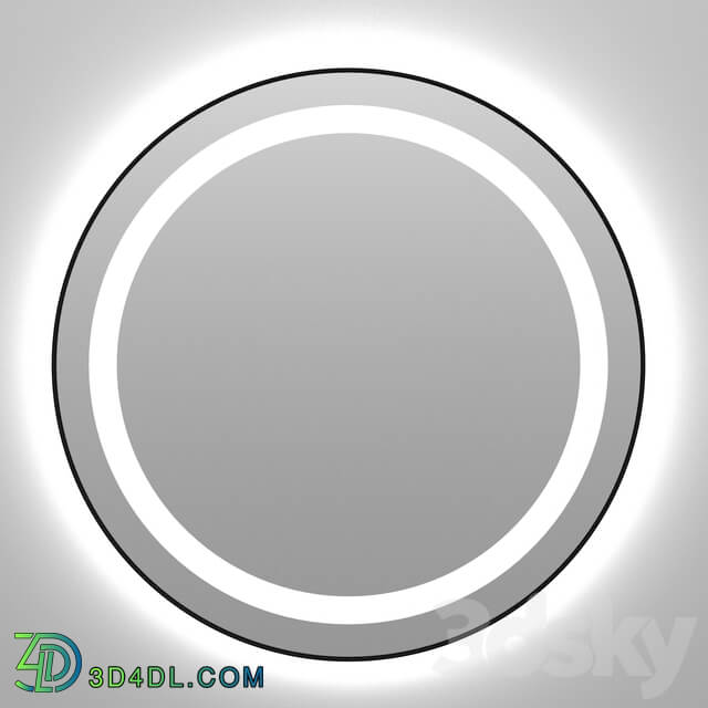 Mirror - Illuminated round mirror Iron Global