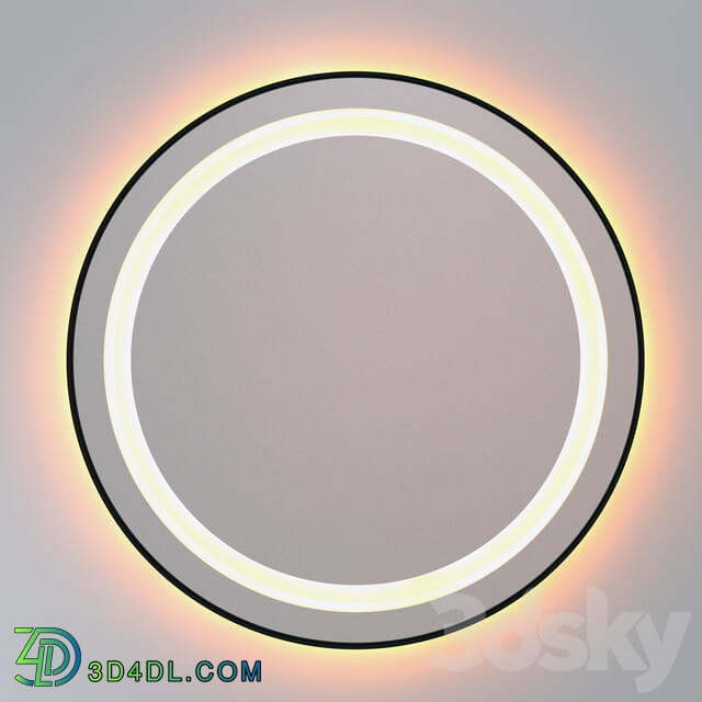 Mirror - Illuminated round mirror Iron Global