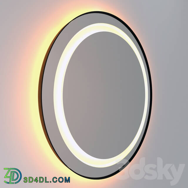 Mirror - Illuminated round mirror Iron Global