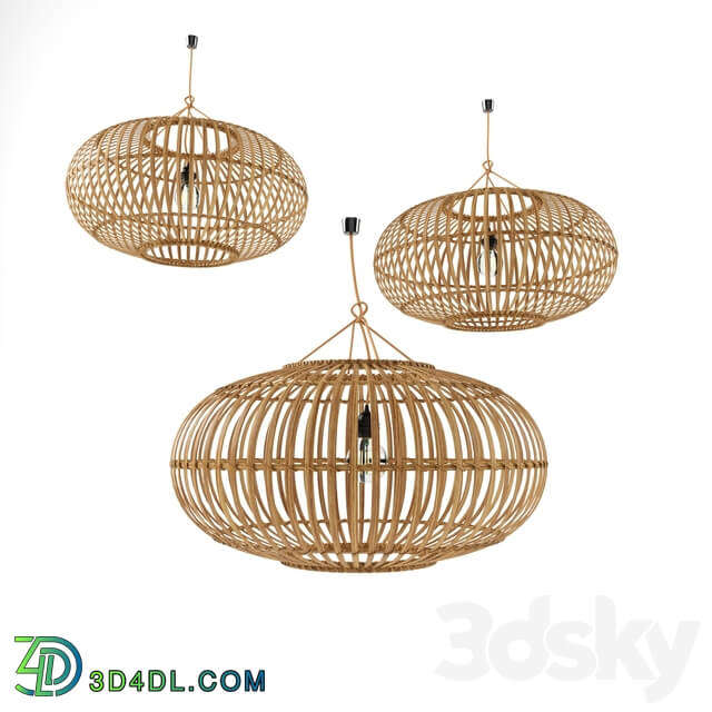 Pendant light - lamp rattan bamboo