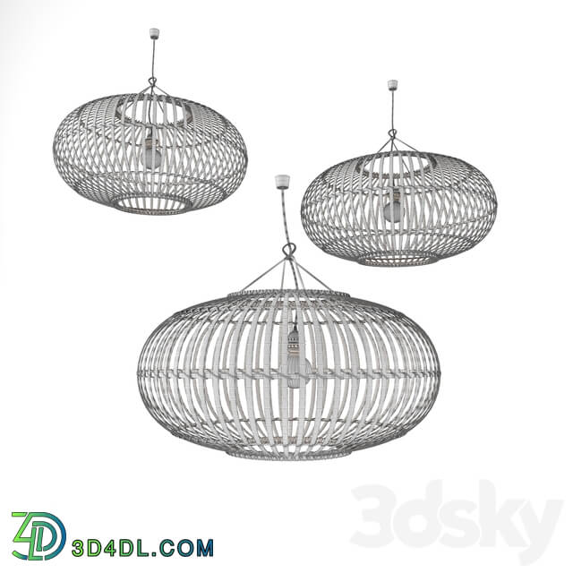 Pendant light - lamp rattan bamboo