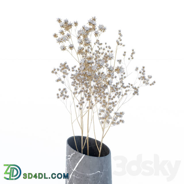 Bouquet - Marble vase with dried flowers