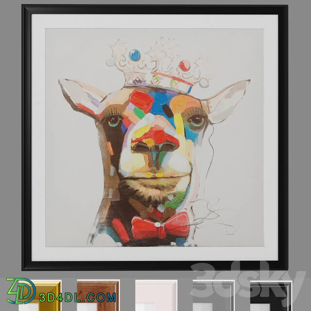 Frame - Art Frams 32- Painting Crowned Giraffe
