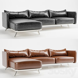 Black and Brown Leather sofa 