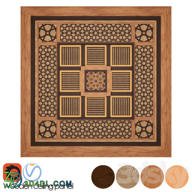 Other decorative objects - Wooden ceiling panel 01