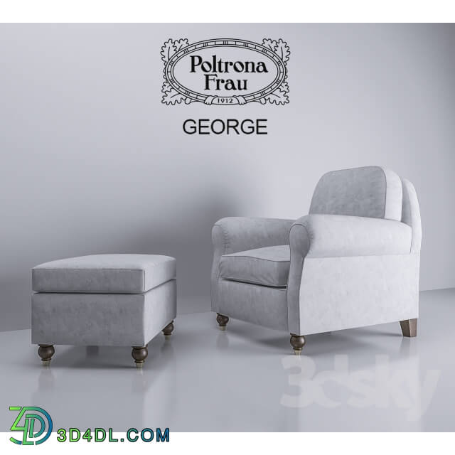 Arm chair Chair and ottoman George