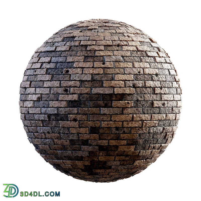 CGaxis Textures Physical 3 Destruction brick wall with bullet holes 31 48