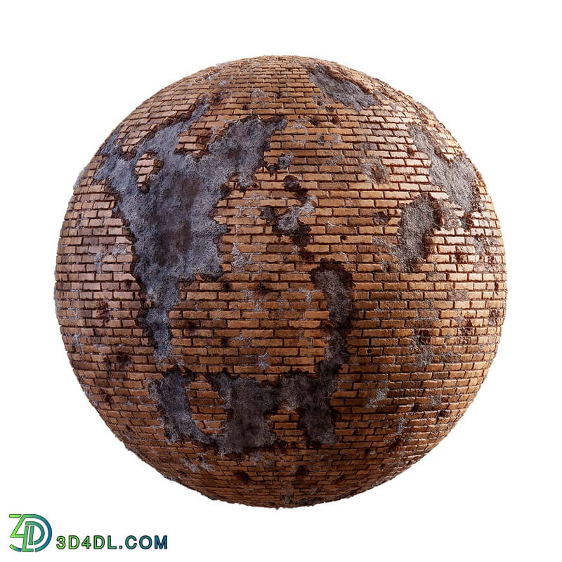 CGaxis Textures Physical 3 Destruction damaged brick wall 31 92