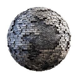 CGaxis Textures Physical 3 Destruction two layers damaged brick wall 31 19 