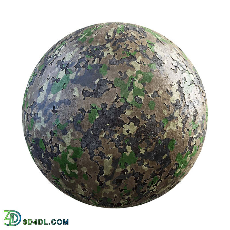 CGaxis Textures Physical 3 Military flaked camo painted metal 30 15