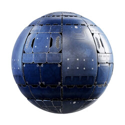 CGaxis Textures Physical 3 Sci Fi blue space ship wall 28 41 
