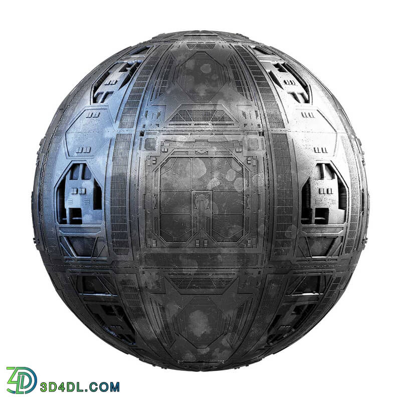 CGaxis Textures Physical 3 Sci Fi grey metal space ship wall 28 40