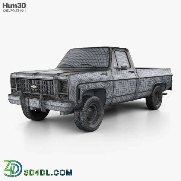 Hum3D Chevrolet CK Scottsdale Single Cab Standart Bed 1979