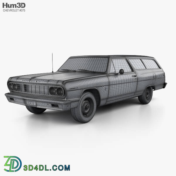 Hum3D Chevrolet Chevelle (Malibu) 2 door wagon 1964