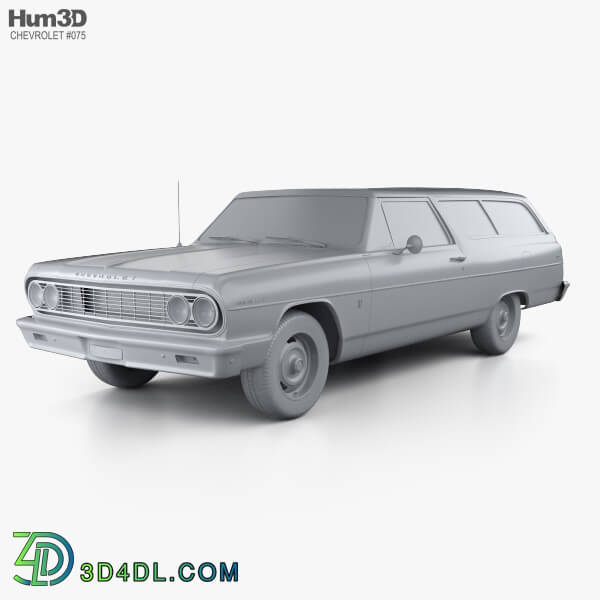 Hum3D Chevrolet Chevelle (Malibu) 2 door wagon 1964