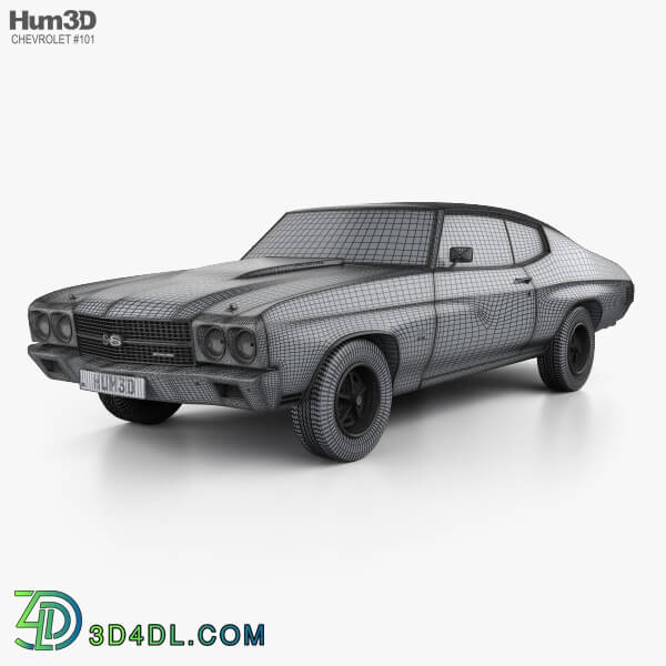 Hum3D Chevrolet Chevelle SS 396 hardtop coupe 1970