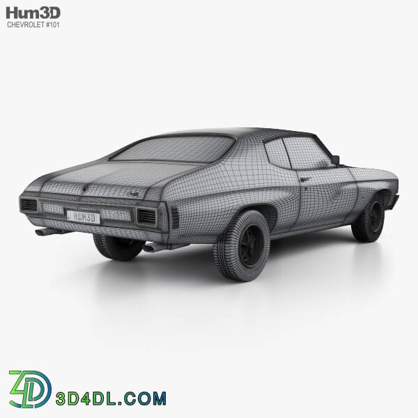 Hum3D Chevrolet Chevelle SS 396 hardtop coupe 1970