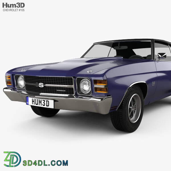 Hum3D Chevrolet Chevelle SS 454 LS5 convertible 1971