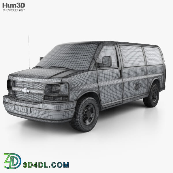Hum3D Chevrolet Express Panel Van 2003