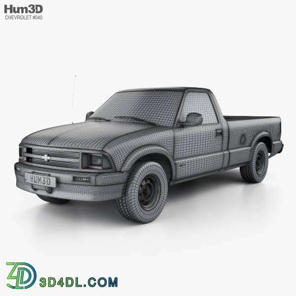 Hum3D Chevrolet S10 Single Cab Long Bed 1994