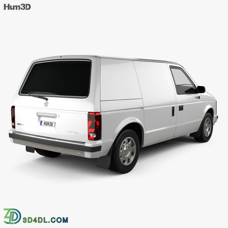 Hum3D Dodge Mini Ram Van 1984