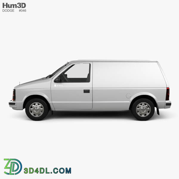 Hum3D Dodge Mini Ram Van 1984