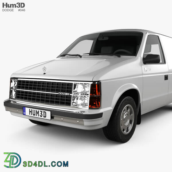 Hum3D Dodge Mini Ram Van 1984