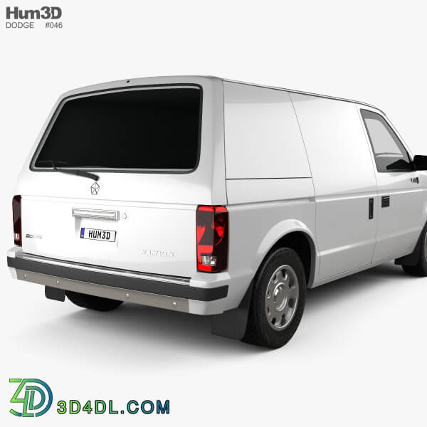 Hum3D Dodge Mini Ram Van 1984