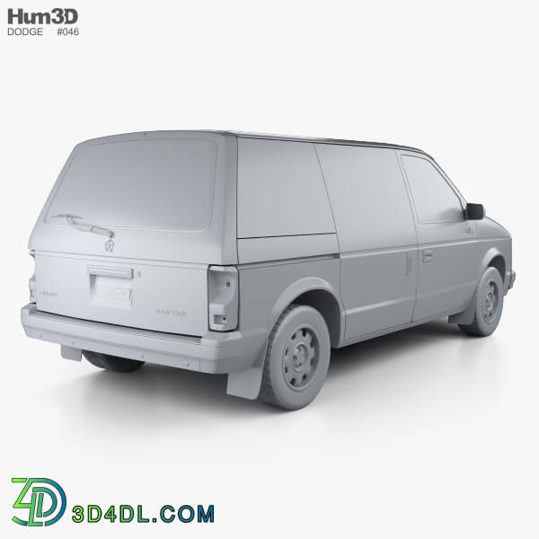 Hum3D Dodge Mini Ram Van 1984