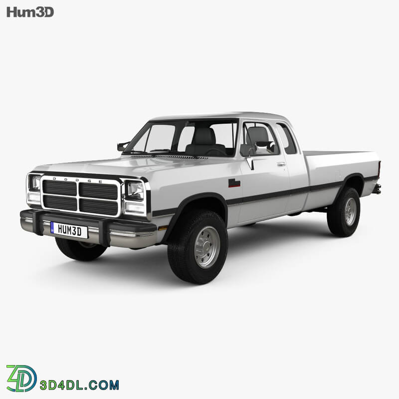 Hum3D Dodge Ram Club Cab 1991