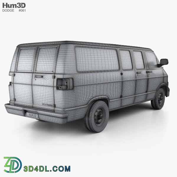 Hum3D Dodge Ram Van 1994